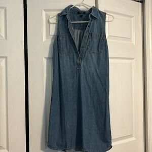 Chaps Sleeveless Denim Dress Small